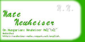 mate neuheiser business card